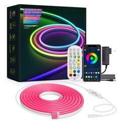 3/5m WIFI APP RGB Smart LED Neon Light Strip Vedenpitävä Joustava 16 Väriä Valotehostenauha Valaistus ja koristelu Alexa EU -laturille + 5m Bluetooth hinta ja tiedot | LED-valonauhat | hobbyhall.fi