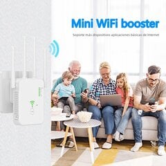 Langaton WiFi-yhteys 1200 Mbps WiFi-toistin signaalivahvistin, kaksikaistainen 2,4G 5G WiFi-laajennus 802.11ac Gigabit WiFi WPS-reitittimellä Verkkoantenni US PLUG 2.4G 5.8G 1200Mbps hinta ja tiedot | Reitittimet ja modeemit | hobbyhall.fi