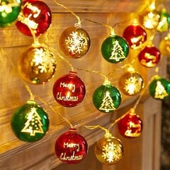 Jouluvalot String Lights Christmas Light String Joulupallon Muoto 3 Metriä 20 Valoa Yksi Valaistustila VäRi hinta ja tiedot | LED-valonauhat | hobbyhall.fi