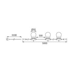 Puutarha seppele SMD LED TARGET LED 6W MUSTA WW hinta ja tiedot | Puutarha- ja ulkovalot | hobbyhall.fi