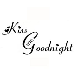 Kiss Me Goodnight Quote Irrotettava seinätarratarra makuuhuoneille pariskunnille Huoneen sisustustaide hinta ja tiedot | Yöpöydät | hobbyhall.fi