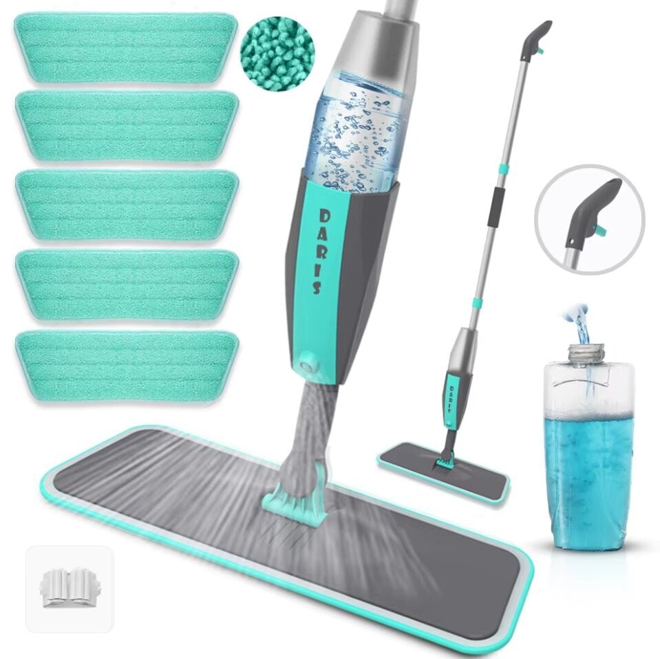 Magic Lattian puhdistus lakaisurin luutat mikrokuitutyynyillä 360 ° kierto Flat Spray Lattian Mop harja puhdistukseen Home Spin Mop hinta ja tiedot | Varsi-imurit | hobbyhall.fi