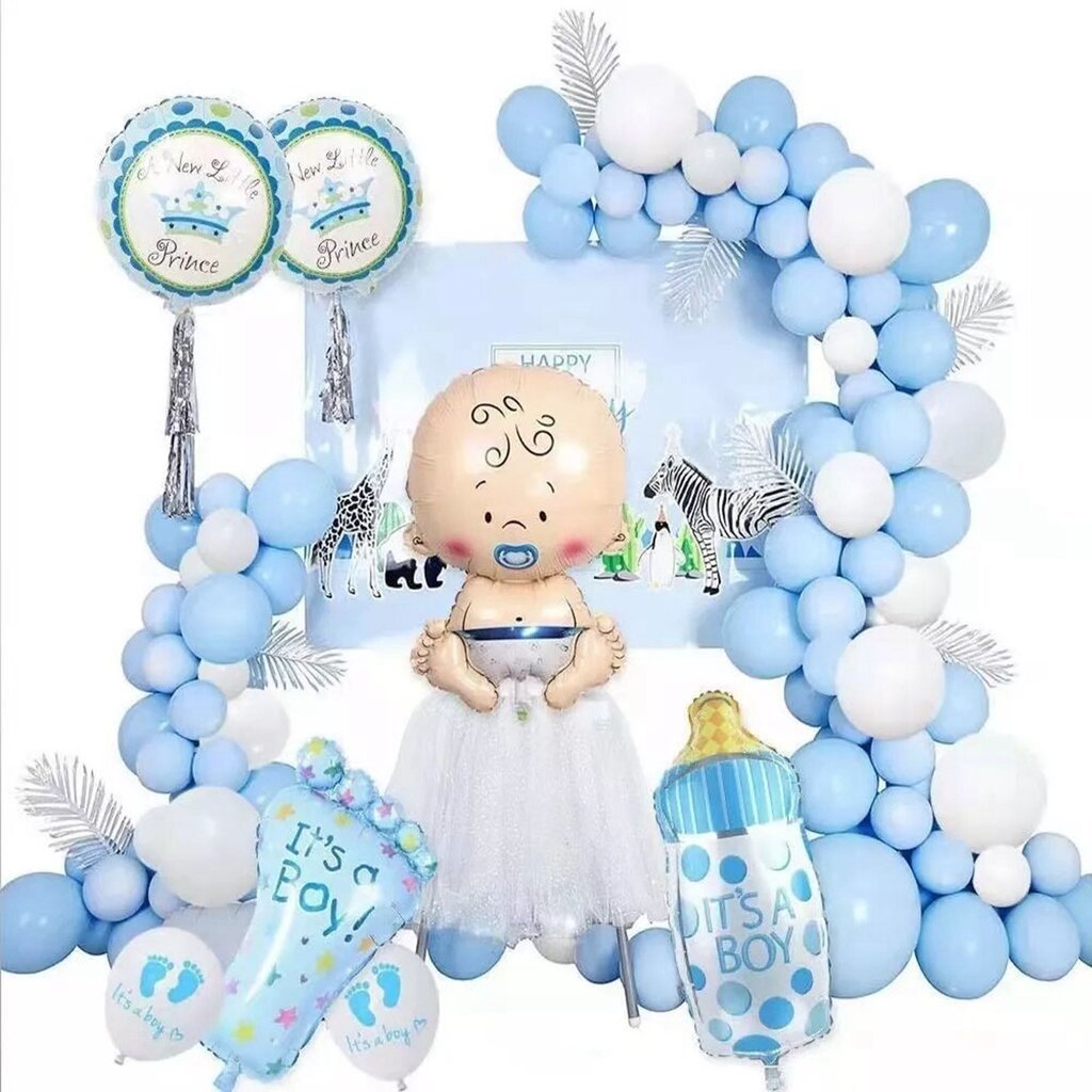 Ilmapallosarja Koristeellinen uudelleenkäytettävä lateksiilmapallosetti Baby Shower -synttäreihin hinta ja tiedot | Ilmapallot | hobbyhall.fi