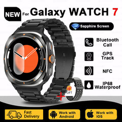 Uutta Samsung Galaxy Watch Ultralle Uusi Gps Track Smart Watch Miehille Amoled Näytä Aina Verensokerikello Bt Talk Nfc Smart Watch_Black steel strip_Galaxy Watch 7 Ultra hinta ja tiedot | Älykellot | hobbyhall.fi