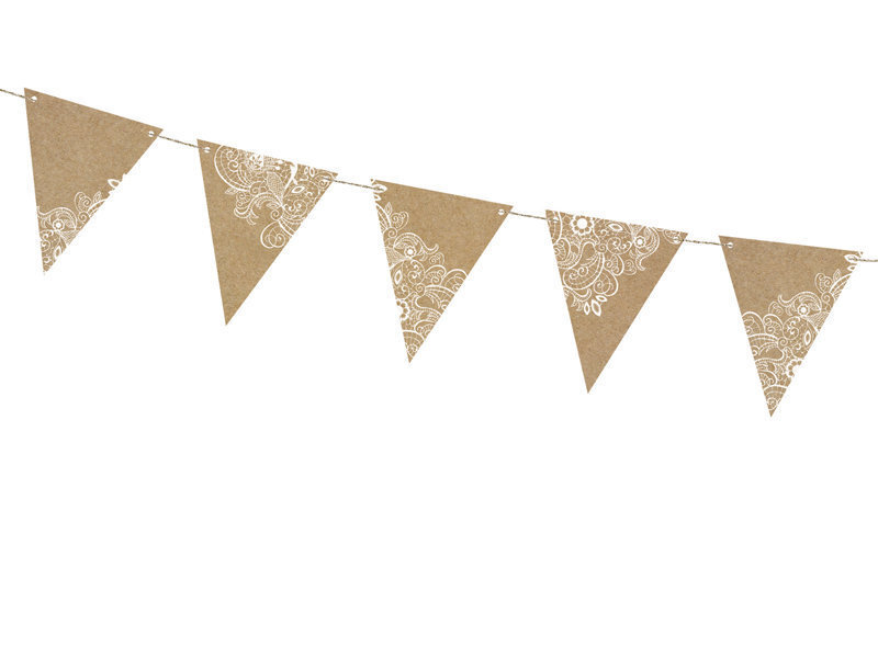 Paperikoriste Bunting Kraft 2,1 m hinta ja tiedot | Juhlakoristeet | hobbyhall.fi