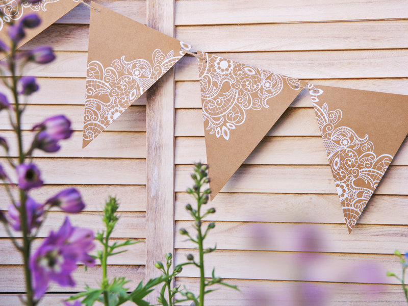 Paperikoriste Bunting Kraft 2,1 m hinta ja tiedot | Juhlakoristeet | hobbyhall.fi