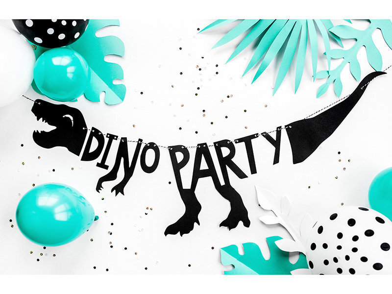 Koriste Dinosaurs Dino Party, musta, 20x90 cm, 1 laatikko / 70 pakkaus (1 pakkaus / 1 kpl) hinta ja tiedot | Juhlakoristeet | hobbyhall.fi