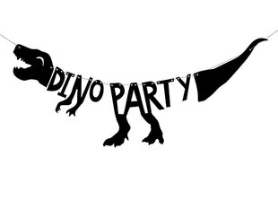 Koriste Dinosaurs Dino Party, musta, 20x90 cm, 1 laatikko / 70 pakkaus (1 pakkaus / 1 kpl) hinta ja tiedot | Juhlakoristeet | hobbyhall.fi