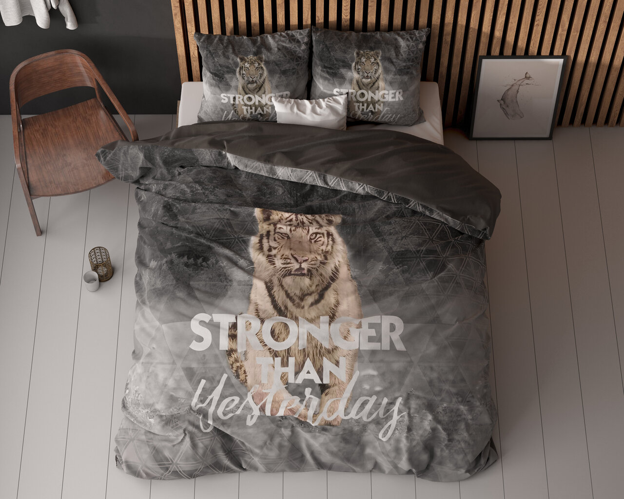 Vuodevaatteet Stronger than Yesterday, 200x220cm, Sleeptime, 3 osaa hinta ja tiedot | Pussilakanat ja tyynyliinat | hobbyhall.fi