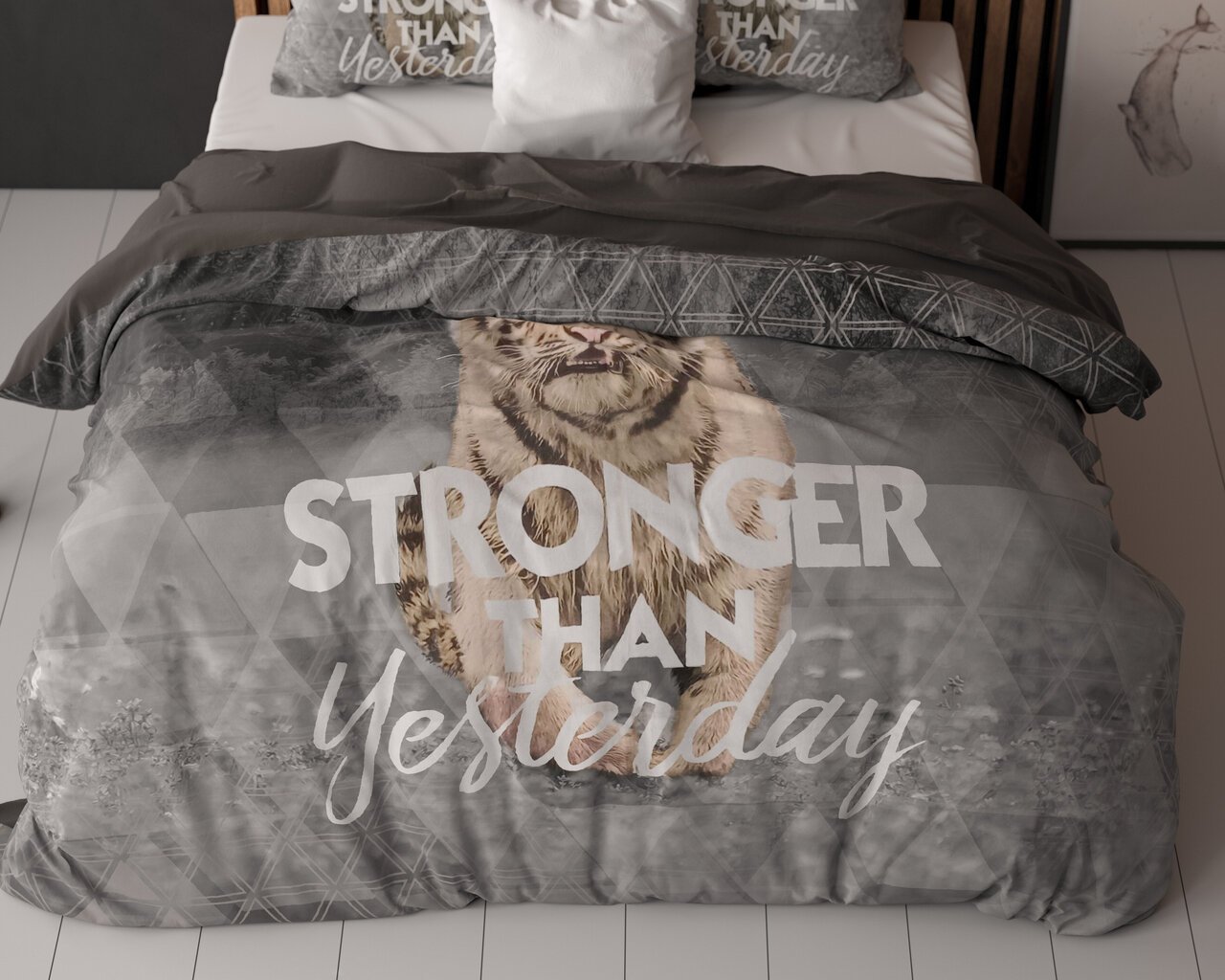 Vuodevaatteet Stronger than Yesterday, 200x220cm, Sleeptime, 3 osaa hinta ja tiedot | Pussilakanat ja tyynyliinat | hobbyhall.fi