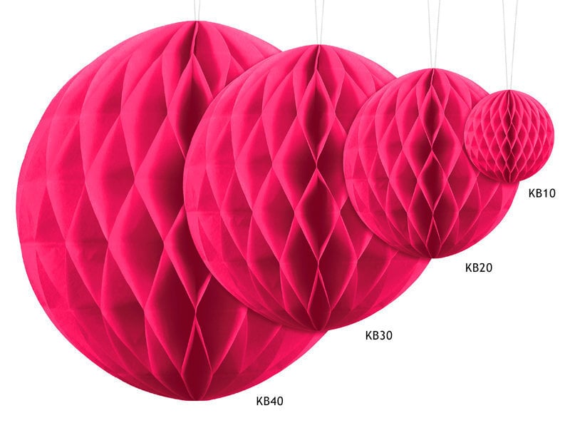 Koristepallo, tummanpunainen, 40 cm, 1 kpl hinta ja tiedot | Juhlakoristeet | hobbyhall.fi