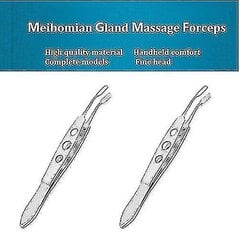 Premium ruostumattomasta teräksestä valmistettu Meibomian Gland Expressor Professional Forceps silmäluomen hierontapinsetit kuiville silmille, tarkkuuspinsettityökalut (suorakulmio 2 hinta ja tiedot | Suuhygienia | hobbyhall.fi