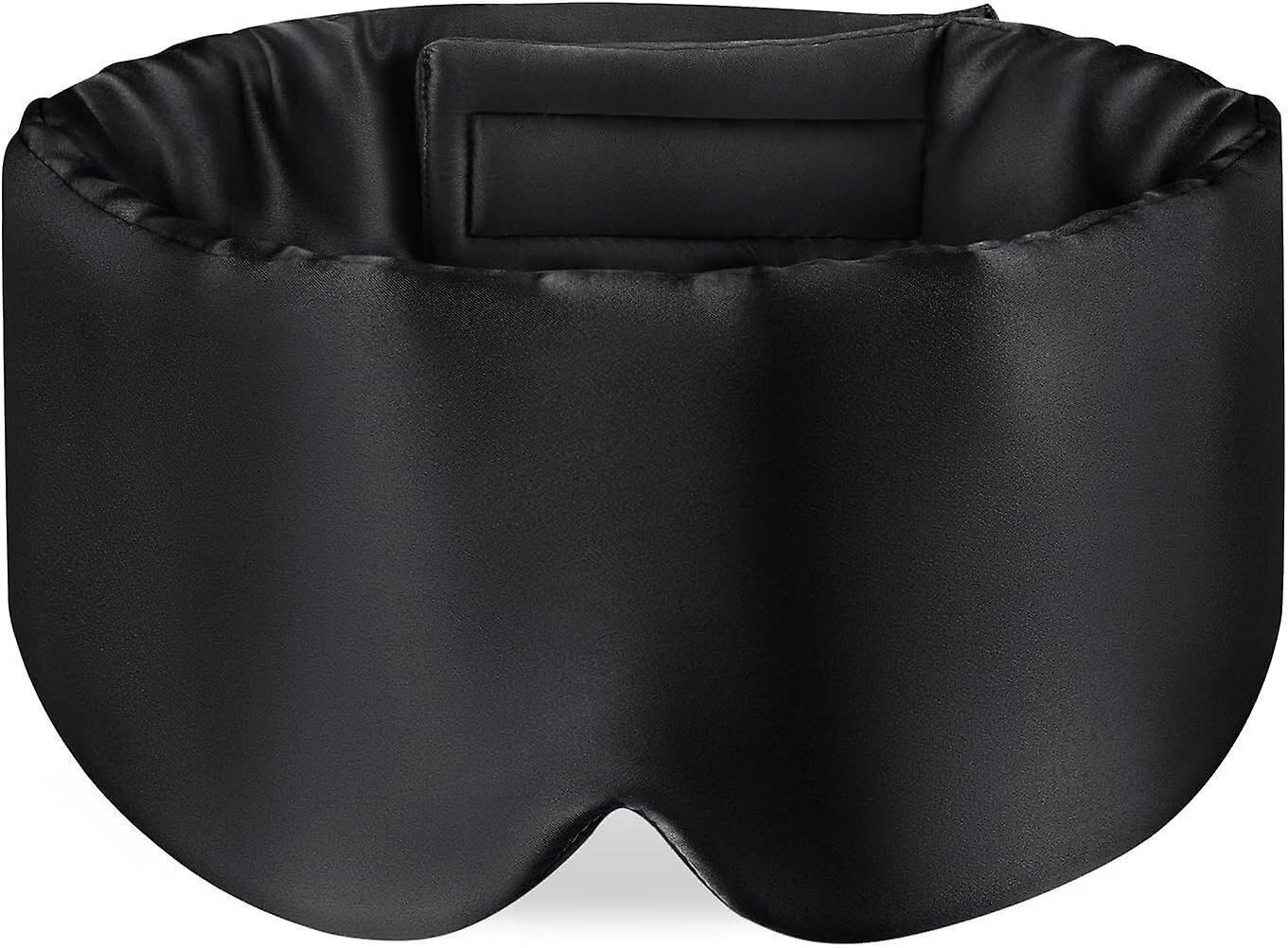 kpl Silk Sleep Mask -silmänaamari miehille ja naisille säädettävällä päänauhalla, täysikokoisella suurella unimaskilla ja silmäsidolla täydelliseen pimennykseen, musta hinta ja tiedot | Suuhygienia | hobbyhall.fi