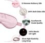 Sleep Mask, Silk Eye Mask Nukkumiseen, Pure Mulberry Silk Blackout Anti-allerginen sokkoside joustavalla hihnalla (vaaleanpunainen) hinta ja tiedot | Imetystuotteet | hobbyhall.fi