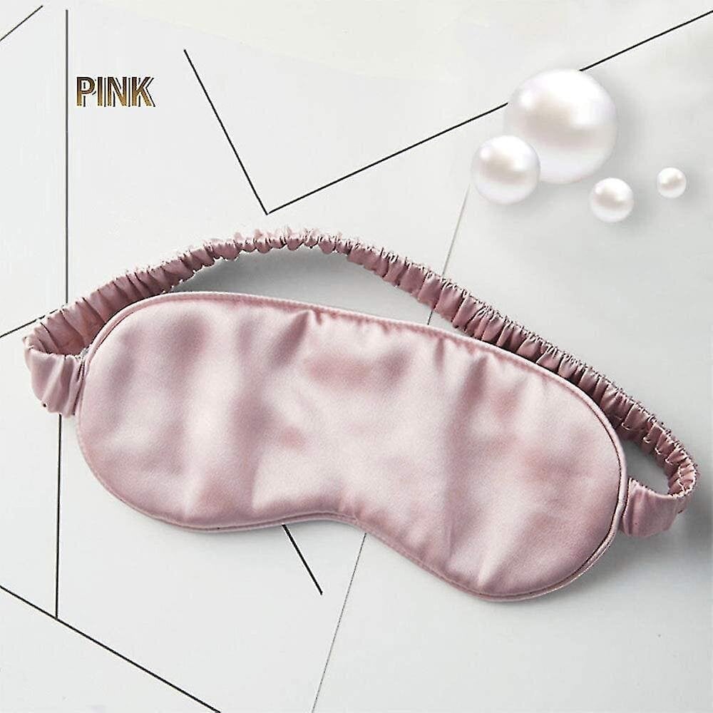 Sleep Mask, Silk Eye Mask Nukkumiseen, Pure Mulberry Silk Blackout Anti-allerginen sokkoside joustavalla hihnalla (vaaleanpunainen) hinta ja tiedot | Imetystuotteet | hobbyhall.fi