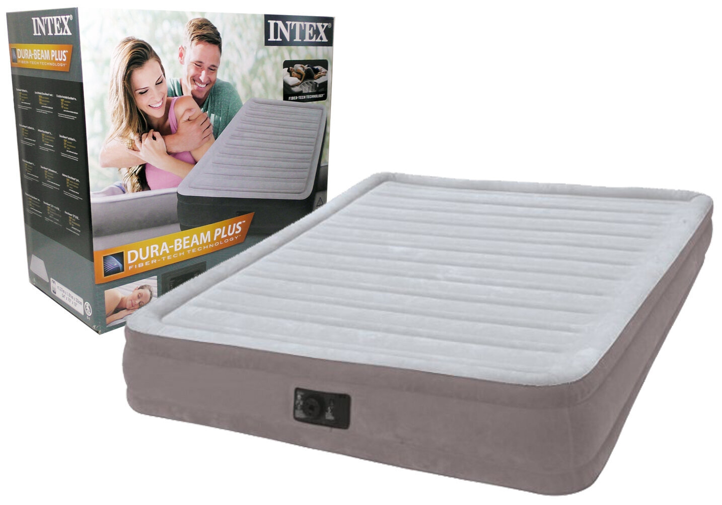 Ilmatäytteinen patja Intex Queen Dura- Beam Plus Comfort Plush, 152 x 203 x 33 cm hinta ja tiedot | Ilmapatjat | hobbyhall.fi