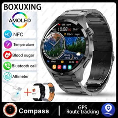 Huawei Smart Watch Miesten Watch 4 Pro Amoled Hd Screen Bluetooth Call Nfc Health Monitoring Smartwatch 2024 Uusi Watch Gt4pro_Black steel_NFC GT4 Pro hinta ja tiedot | Älykellot | hobbyhall.fi