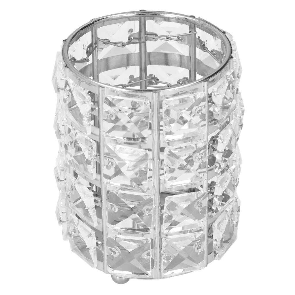 Meikkisiveltimen pidike Crystal Metal Kestävä Elegant Style Laaja levityskynäteline siveltimelle Lyijykynä koruille Hopea hinta ja tiedot | Kosmetiikkalaukut ja peilit | hobbyhall.fi