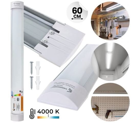 LED pinta-asennettava kattovalaisin 60cm 18W 4000K 60W 4000K hinta ja tiedot | Kattovalaisimet | hobbyhall.fi