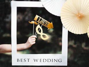 Selfiekehys Best Wedding 50 x 59,5 cm (1 laatikko / 50 kpl) hinta ja tiedot | Juhlakoristeet | hobbyhall.fi