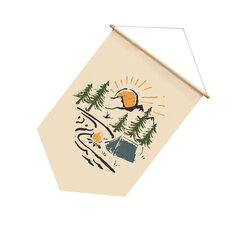 Camping Garden Flag Polyesteri, säänkestävät retkeilybannerit ulkopiknik-koristeluun 30x45cm/11,8x17,7 tuumaa LY022 DM WJGQ1511 hinta ja tiedot | Vuorikiipeilyvarusteet | hobbyhall.fi