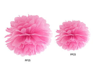 Pom pom, pinkki, 25 cm hinta ja tiedot | Juhlakoristeet | hobbyhall.fi