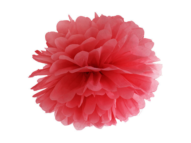 Pom pom, punainen, 25 cm hinta ja tiedot | Juhlakoristeet | hobbyhall.fi