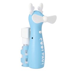 Cartoon Spray Fan Kannettava Mini Handheld USB Ladattava Suihketuuletin kotitoimistoon Blue Little Deer hinta ja tiedot | Vuorikiipeilyvarusteet | hobbyhall.fi