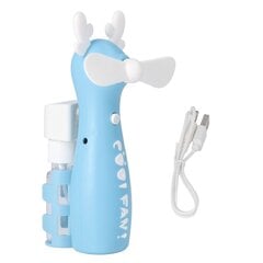 Cartoon Spray Fan Kannettava Mini Handheld USB Ladattava Suihketuuletin kotitoimistoon Blue Little Deer hinta ja tiedot | Vuorikiipeilyvarusteet | hobbyhall.fi