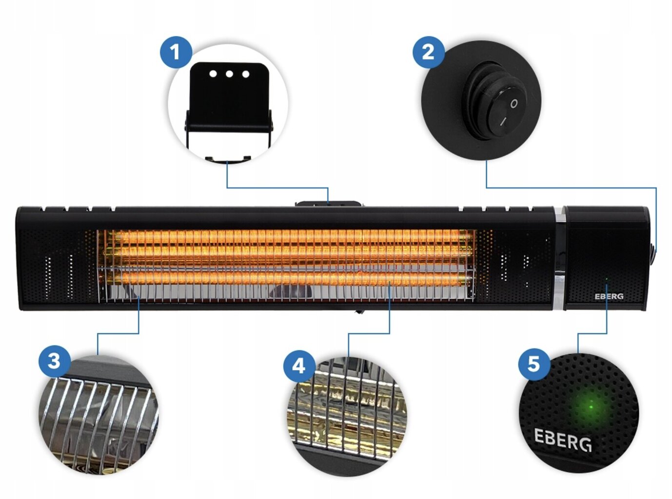 Infrapunalämmitin ComfortWave, 2000W hinta ja tiedot | Lämmittimet | hobbyhall.fi