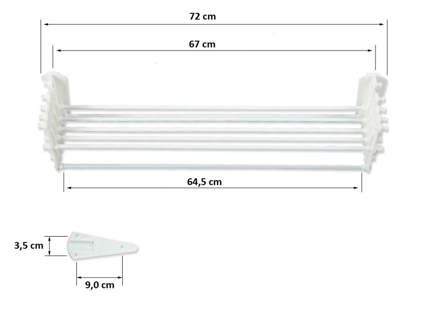 Pyyhenaulakko BalcoDry, 70cm hinta ja tiedot | Kylpyhuoneen sisustus | hobbyhall.fi