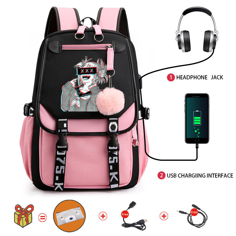 Pink421 tuuman animereppu My Hero Academia Toga Himiko Kawaii koululaukku tyttöjen poikien manga sarjakuva isokokoiset kirjalaukut teini-ikäisille hinta ja tiedot | Tietokonelaukut | hobbyhall.fi