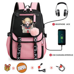 Pink221 tuuman animereppu My Hero Academia Toga Himiko Kawaii koululaukku tyttöjen poikien manga sarjakuva isokokoiset kirjalaukut teini-ikäisille hinta ja tiedot | Tietokonelaukut | hobbyhall.fi