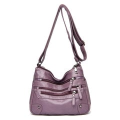 violetti1-Naisten pehmeät nahkaiset olkalaukut Monikerroksinen vintage Crossbody -laukku Suunnittelijan naisten käsilaukku ja kukkaro hinta ja tiedot | Tietokonelaukut | hobbyhall.fi