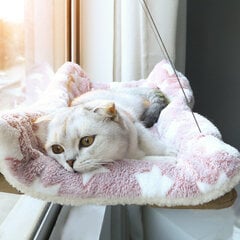 Cat Hammock irrotettava ja pestävä lemmikkityynysänky mustalla ikkunalla hinta ja tiedot | Sängyt | hobbyhall.fi