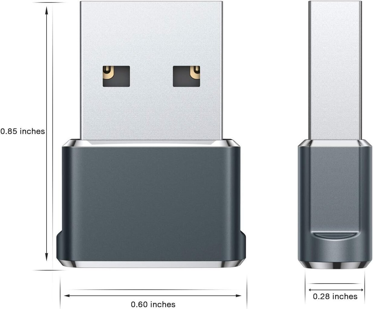 USB-USB C -sovitin iPhone 16 -laturille 2Pack, USBC-naaras-uros OTG Type C -muunnin Apple Watch Ultra iWatch 7 8 9 10, iPhone 15 14 13 Plus Pro Max, AirPods, iPad, auto, Samsung S24 hinta ja tiedot | Adapterit | hobbyhall.fi