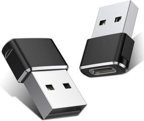 USB-USB C -sovitin 2Pack, tyyppi C naaras-urosvirtalähde iPhone 16 15 14 13 Mini Pro Max, CarPlay, Airpods, iPad Air 4 5, Samsung Galaxy Note 20 S24 24 S23 FE Plus Ultra, Google 9 8 hinta ja tiedot | Adapterit | hobbyhall.fi