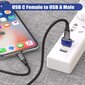 USB-USB C -sovitin 2 pakkaus, tyypin C naaras-uroslaturimuunnin Apple Watch Ultra iWatch 7 8 SE: lle, iPhone 15 14 13 12 Plus Pro Maxille, AirPods, iPad Air 4 5 mini 6, Samsung Galaxy S21 S22 hinta ja tiedot | Adapterit | hobbyhall.fi