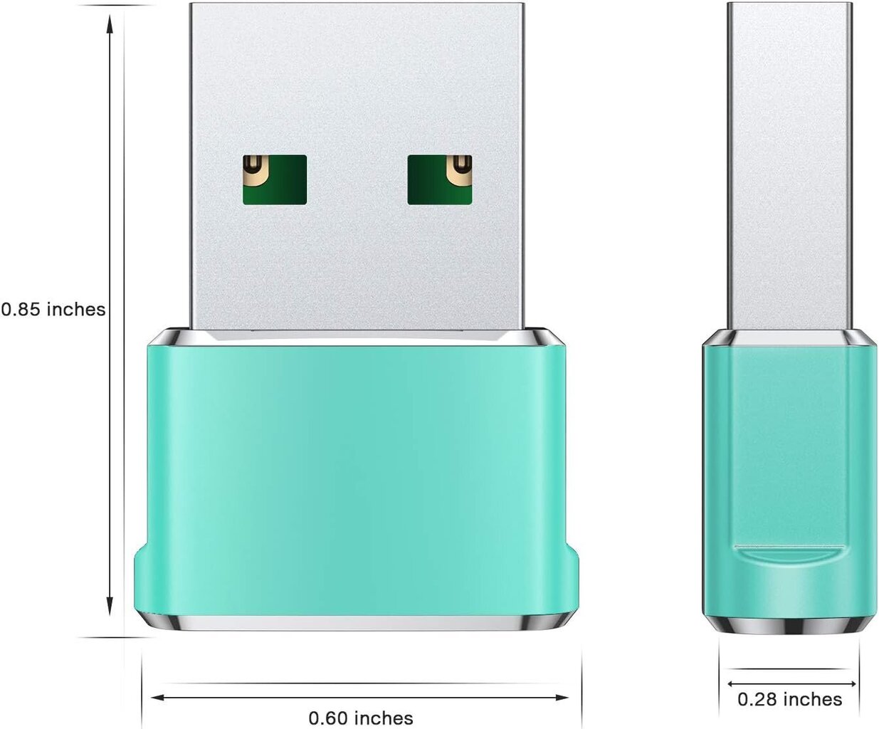 USB-USB C -sovitin 2 pakkaus, tyypin C naaras-uroskaapeliliitin Apple iWatch Watch Series 7 SE: lle, iPhone 16 15 14 13 12 max, Airpods, iPad 8 8th 9 9th Air 4th 5th Mini 6th Generation Gen hinta ja tiedot | Adapterit | hobbyhall.fi