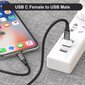 USB-USB C -sovitin 2 pakkaus, tyyppi C naaras-uroskaapelimuunnin Apple Watch Ultra iWatch Series 7 8, iPhone 15 14 13 12 Pro Max mini, AirPods, iPad 9 Air 4 5, Samsung Galaxy S23 S21 S22 hinta ja tiedot | Adapterit | hobbyhall.fi