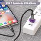 USB-USB C -sovitin 2 pakkaus, tyypin C naaras-urosvirtalähde iPhone 15 14 13 12 Mini Pro Maxille, Airpodit, iPad Air 4 5, Samsung Galaxy Note 10 20 S21 S22 S23 FE Plus Ultra, Google Pixel 6 hinta ja tiedot | Adapterit | hobbyhall.fi