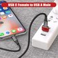 USB-USB C -sovitin 2 pakkausta, USB C naaras-uroslaturi tyyppi C muunnin Apple Watch Ultra iWatch 7 8 SE, 14 13 12 11 Plus Pro Max mini, AirPods, iPad Air, Samsung Galaxy S23 S22 hinta ja tiedot | Adapterit | hobbyhall.fi