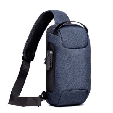 sininen 116 x 9,5 x 33 cm - Miesten vedenpitävä USB Oxford Crossbody -laukku varkaudenesto olkahihna monitoiminen lyhytmatkaviestintäpussi miehille hinta ja tiedot | Tietokonelaukut | hobbyhall.fi