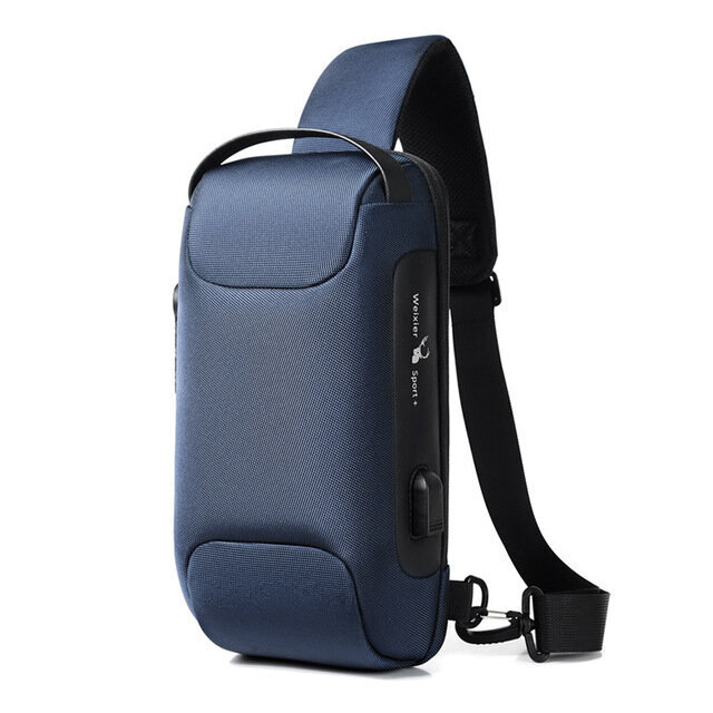 sininen 221 x 9 x 32 cm - Miesten vedenpitävä USB Oxford Crossbody -laukku varkaudenesto olkahihna monitoiminen lyhytmatkaviestintäpussi miehille hinta ja tiedot | Tietokonelaukut | hobbyhall.fi