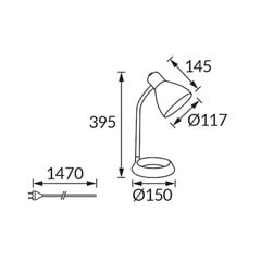 KATI E27 pöytävalaisin MUSTA hinta ja tiedot | Pöytävalaisimet | hobbyhall.fi