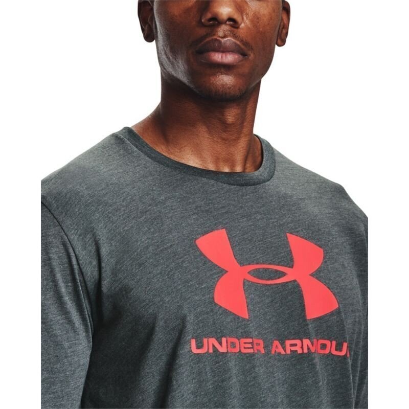 Miesten T-paita Under Armour Sportstyle Logo Tee 1329590013, harmaa. hinta ja tiedot | Miesten T-paidat | hobbyhall.fi