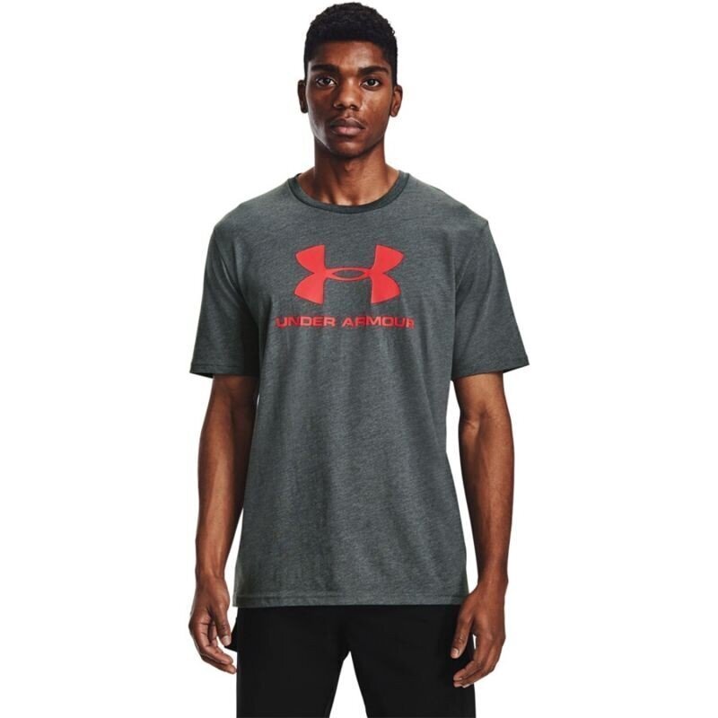 Miesten T-paita Under Armour Sportstyle Logo Tee 1329590013, harmaa. hinta ja tiedot | Miesten T-paidat | hobbyhall.fi