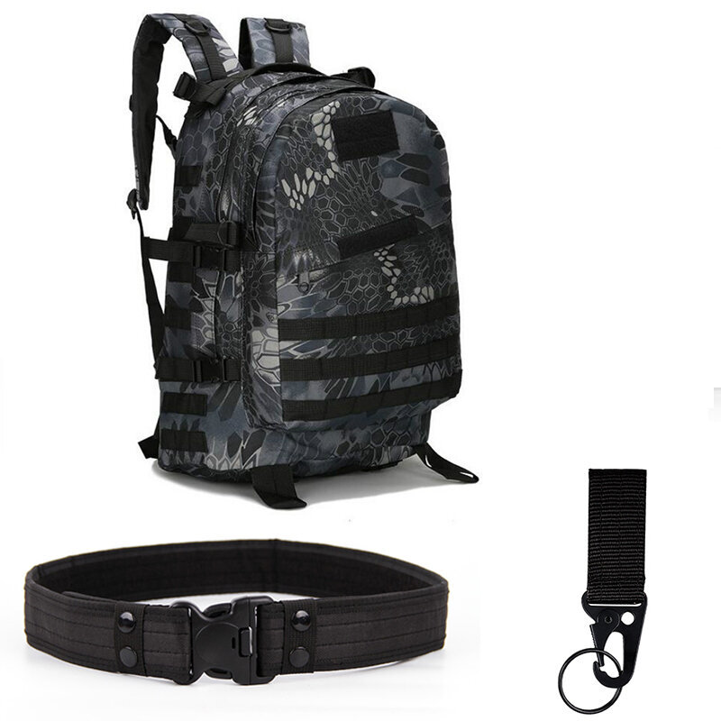 PythonBlack Set-55L 3D Outdoor Sport Sotilaallinen Reppu Taktiset Reput kiipeily Reppu Retkeily Vaellus Reppu Matka Sotilaslaukku hinta ja tiedot | Tietokonelaukut | hobbyhall.fi