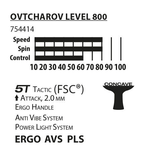 Pöytätennismaila Donic Ovtcharov 800 FSC hinta ja tiedot | Pingismailat | hobbyhall.fi