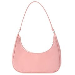 pink-2024 Uusi Trend Dumpling Laukku Nylon Crossbody Laukku naisille Kevyt pieni Crossbody kainalolaukku Yksivärinen yksivärinen olkalaukku hinta ja tiedot | Tietokonelaukut | hobbyhall.fi